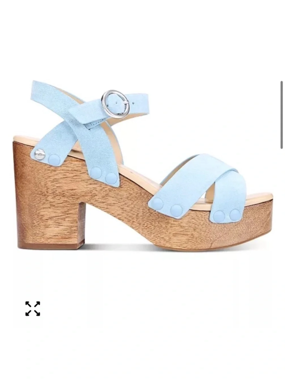 Sam Edelman Light Blue Women's Josefine Platform Wedge Sandals 👠